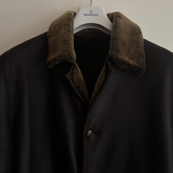 VTG Harry Rosen Brown Lambskin Button-up Shearling Jacket/Coat- 40/Medium -Large - Picture 11 of 16